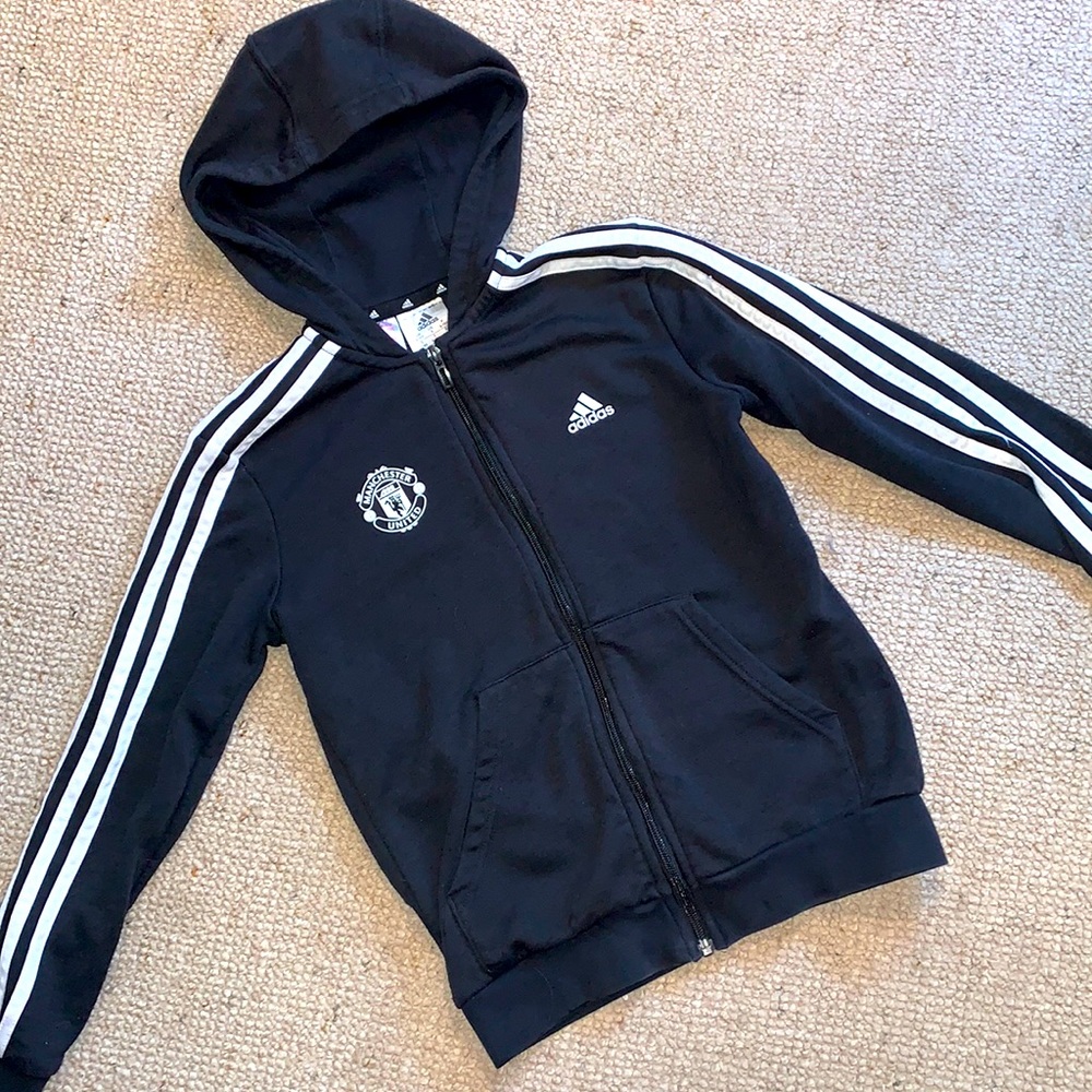 Adidas black Manchester United hoodie